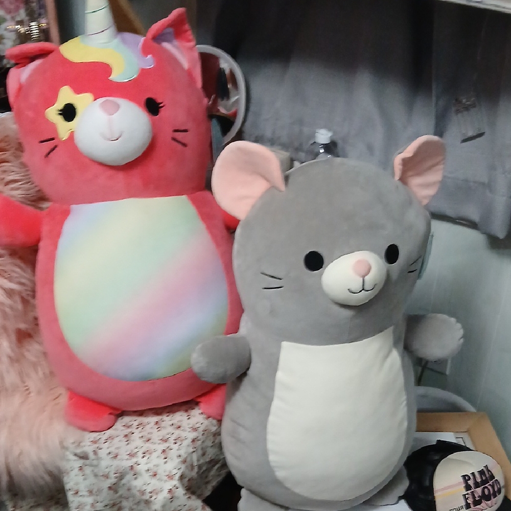 Squishmallow Hug-Mees XL 26" Caticorn & Mouse NWT!
